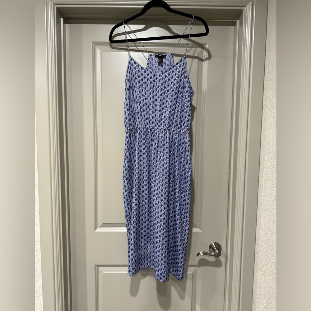 H&M blue & white dress size 12